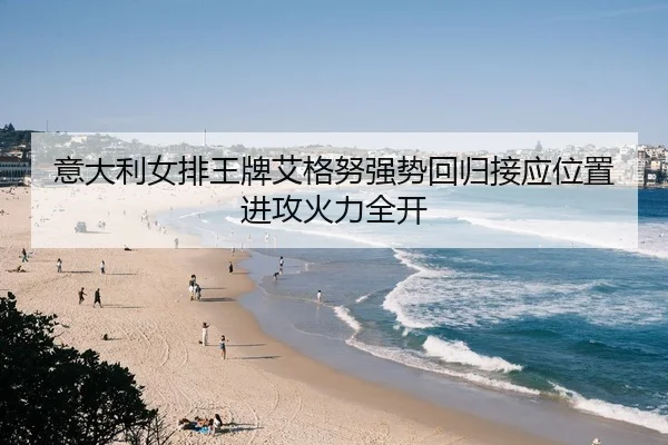 意大利女排王牌艾格努强势回归接应位置 进攻火力全开